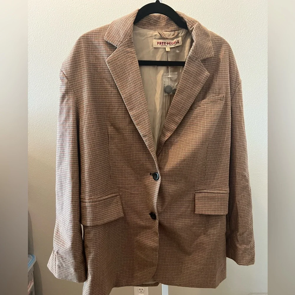 NWOT Free People Reggie Blazer Ginger Combo - Picture 8 of 14